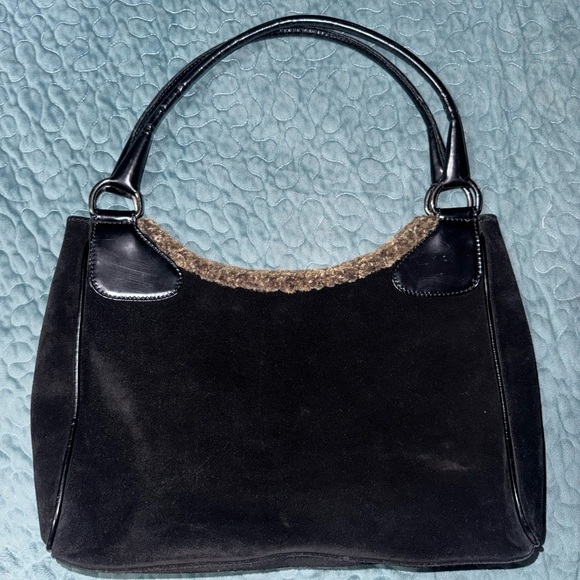 Stuart Weitzman Black and Tan Hobo Bag - Picture 3 of 12
